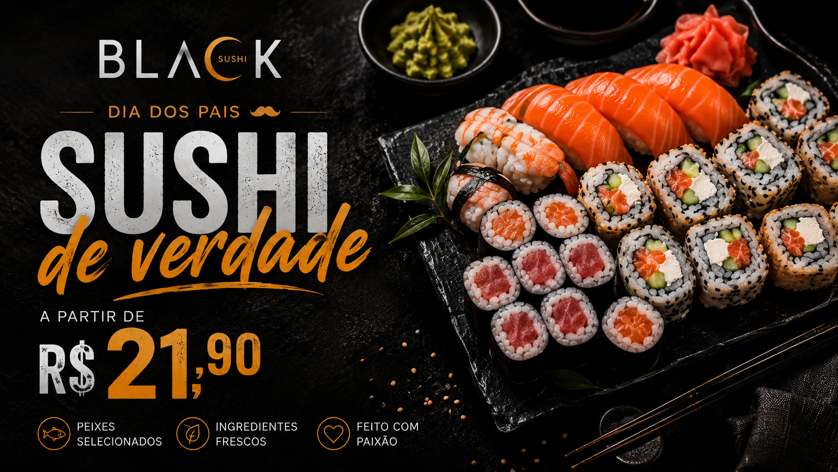 Banner Black Sushi